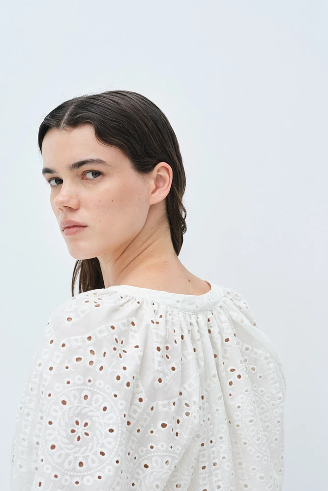 MAMA Before & After Eyelet-Embroidered Blouse
