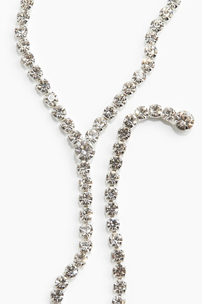 Rhinestone Lariat Necklace