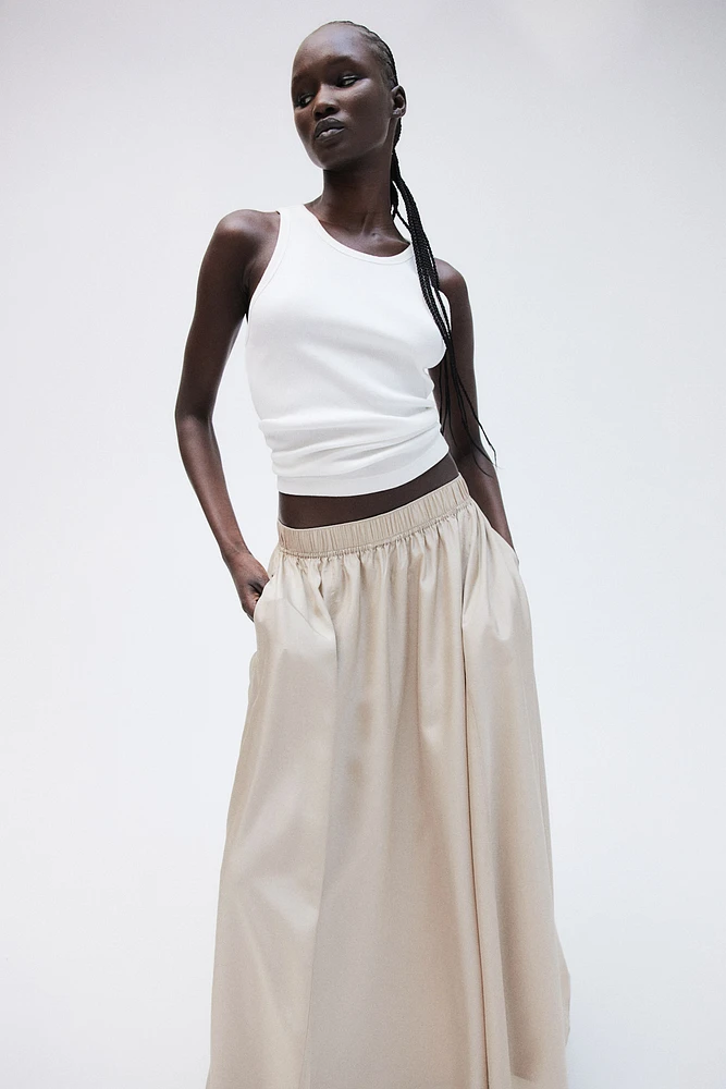 A-line Silk Skirt