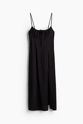 Drawstring-detail Midi Dress