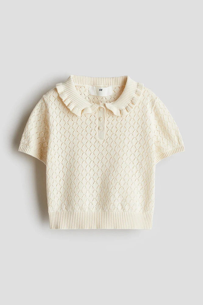 Pointelle-Knit Sweater