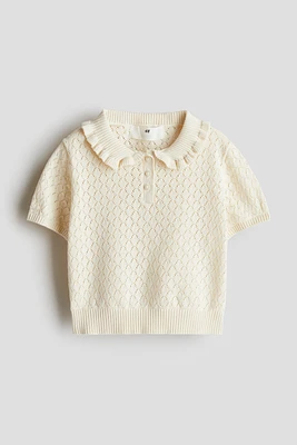 Pointelle-Knit Sweater