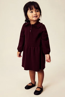 Pointelle-Knit Cotton Dress