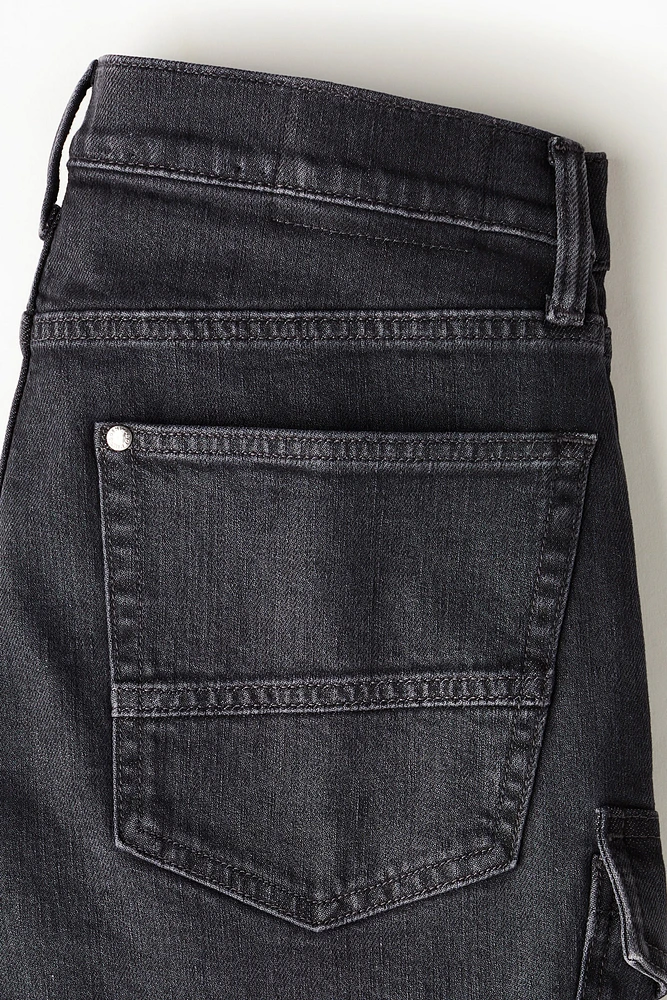 Slim Denim Cargo Shorts