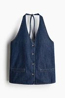 Halterneck Denim Vest