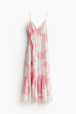 Robe maxi avec cordons de serrage