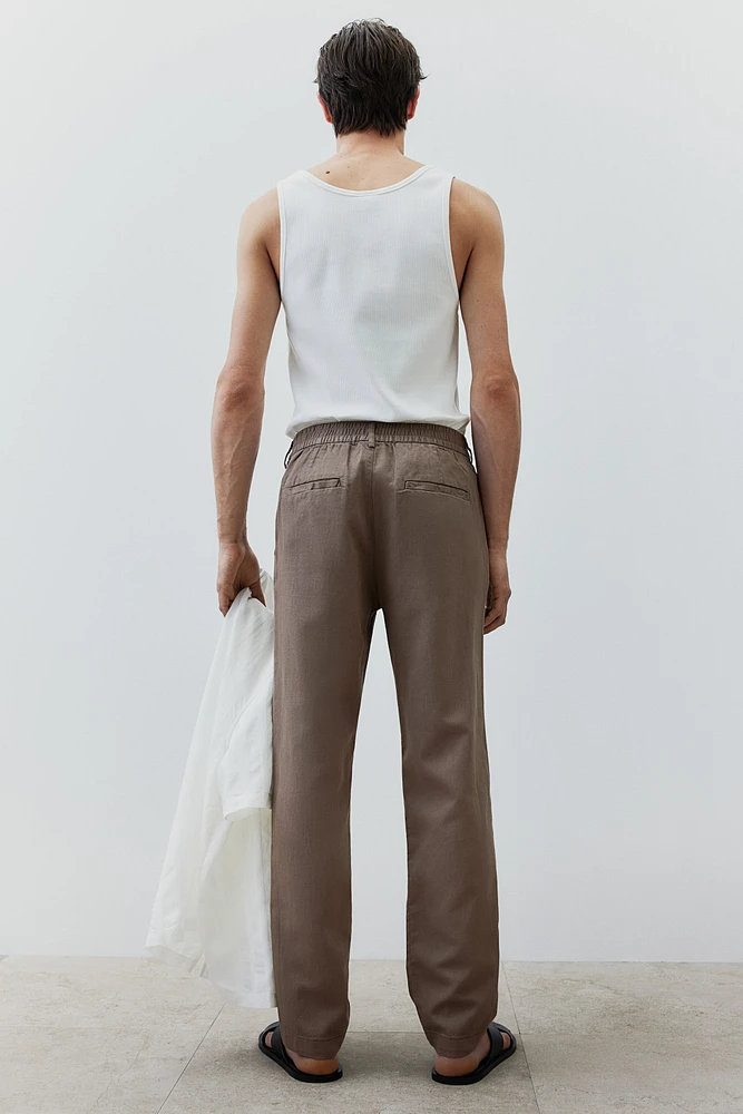 Regular Fit Linen-blend Pants