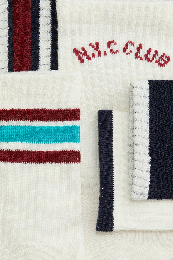 Lot de 5 paires chaussettes côtelées