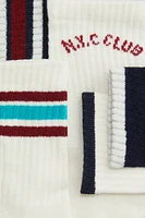 Lot de 5 paires chaussettes côtelées