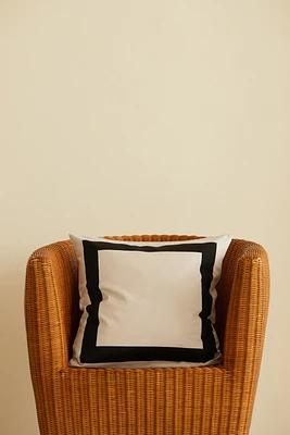 Housse de coussin en satin de coton