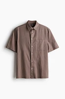 Regular Fit Linen-blend Shirt