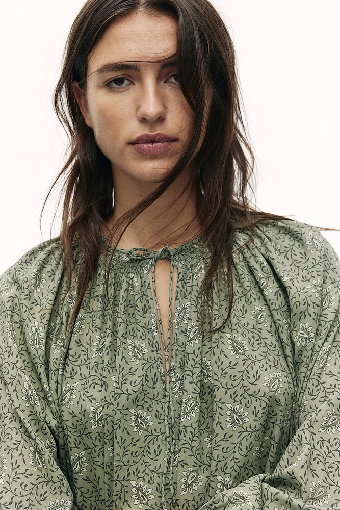 Oversized Crêpe Blouse