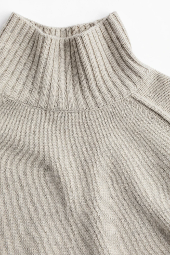 Cashmere-blend Mock Turtleneck Sweater