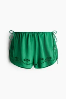 Beach Shorts with Eyelet Embroidery