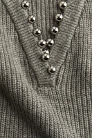 Bead-Detail Sweater