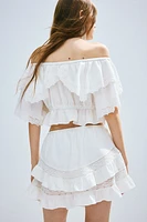 Lace-Trimmed Crop Top