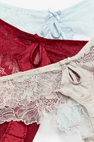 3-pack Lace Thong Briefs