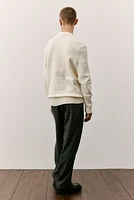 Regular Fit Textured-knit jumper