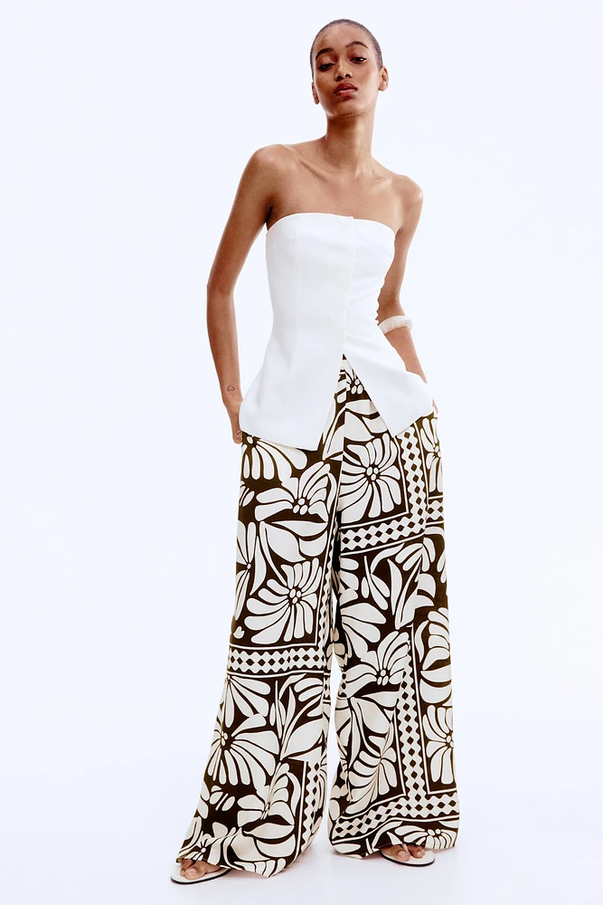 Wide-Leg Pull-On Pants