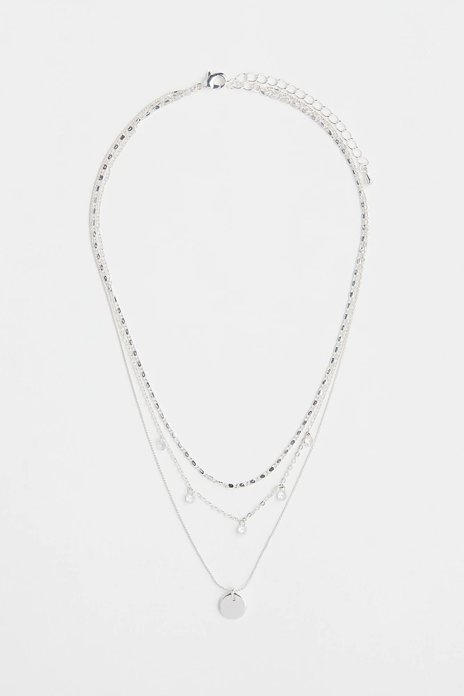 Triple-strand Pendant Necklace