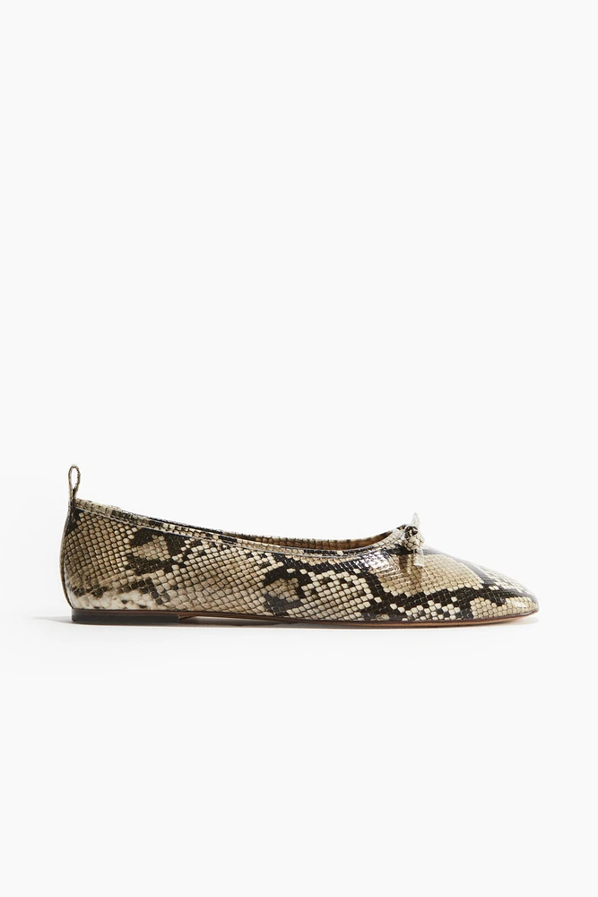 Bow-Detail Ballet Flats