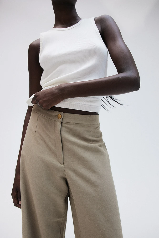 Linen-blend Pants