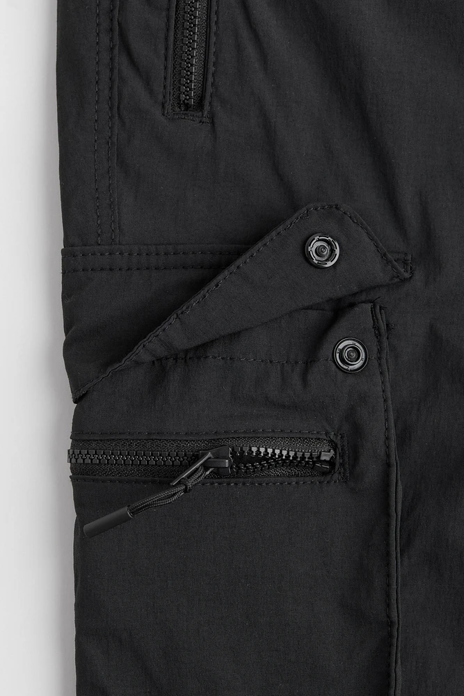Skinny Fit Nylon Cargo Joggers