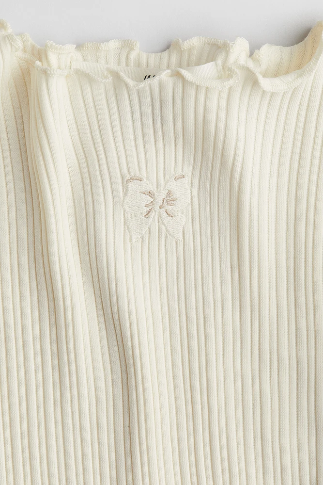 Cotton Top with Overlocked Trim