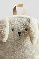 Appliquéd Teddy Fleece Backpack