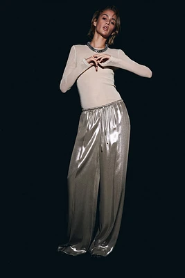 Pantalon large avec cordon de serrage