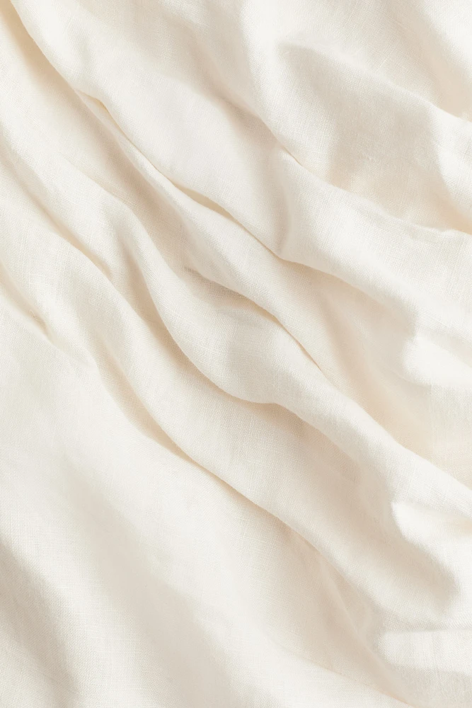 Asymmetric Linen Mini Dress