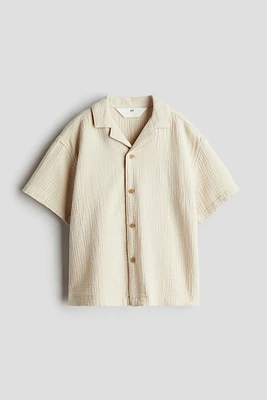 Chemise en coton avec col cubain