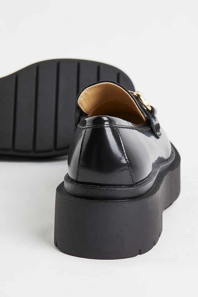 Chunky leather loafers