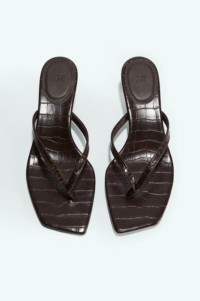 Kitten-Heeled Sandals