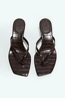 Kitten-Heeled Sandals