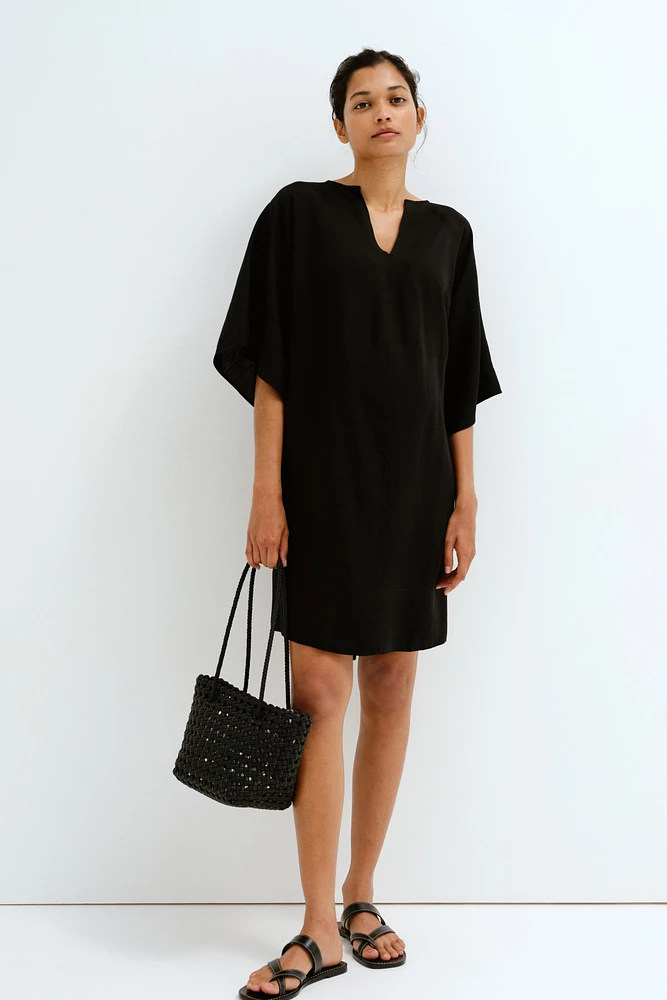 MAMA Before & After Linen-Blend Dress