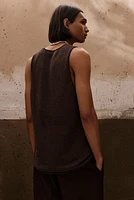 Regular-Fit Sheer Tank Top