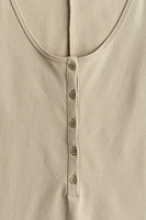 Button-Placket Unitard