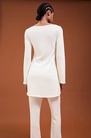 Robe en tricot avec jupe évasée