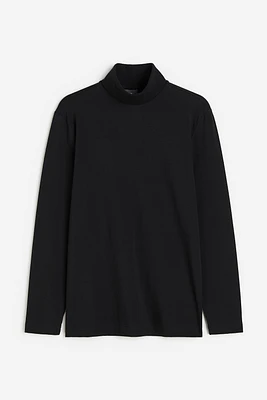 Slim Fit Cotton Turtleneck Shirt