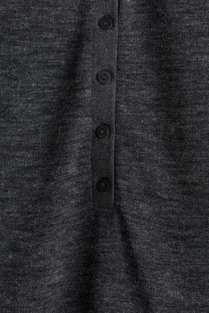 Fine-Knit Henley Shirt