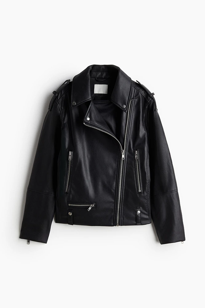 Coated Biker Jacket