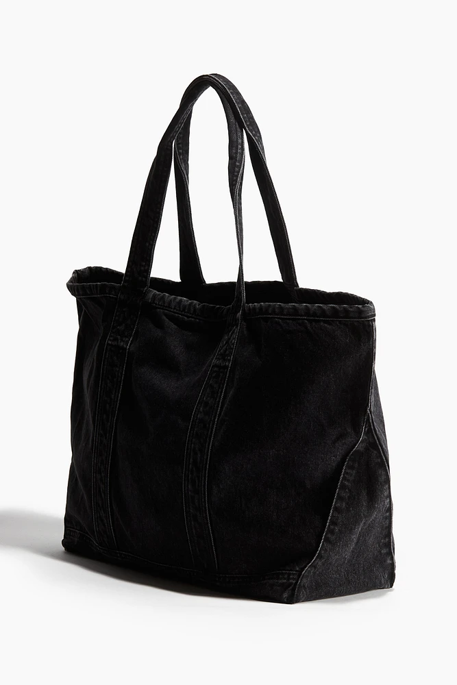 Washed-Look Denim Shopper