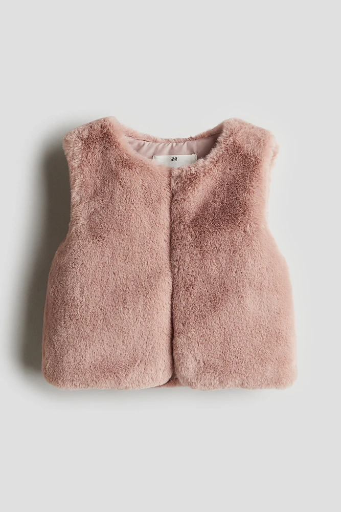 Veste sans manches duveteuse