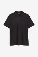 Slim Fit Waffled Polo Shirt