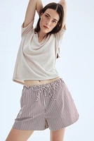 Short en coton avec cordon de serrage