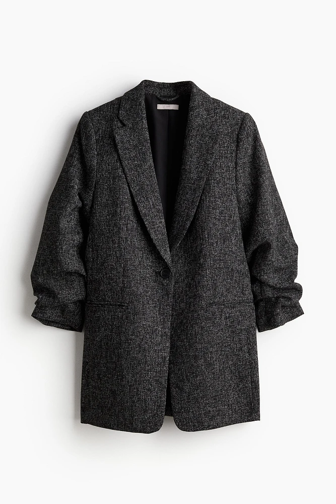 Gathered-Sleeve Jacket