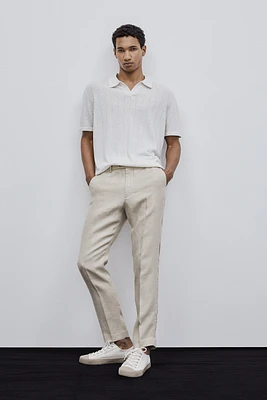 Slim Fit Linen Suit Pants