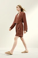 Linen-Blend Bermuda Shorts