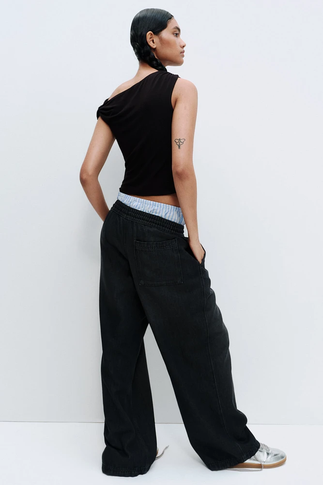 Denim Pull-on Pants